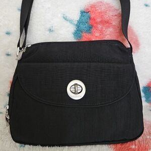 Bagallini Provence Day to Day Black Crossbody Bag